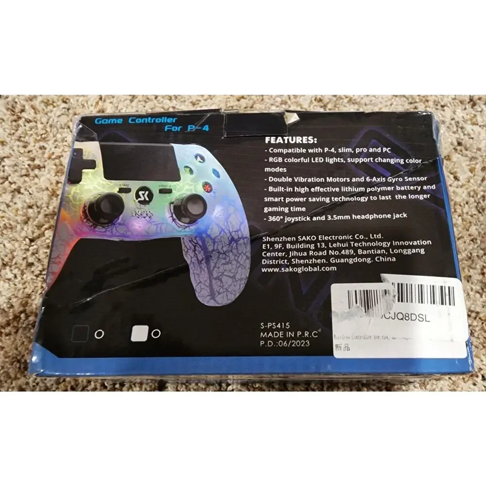 Wireless Controller for PS4, Controller Compatible with PS4/Pro/Slim,Double